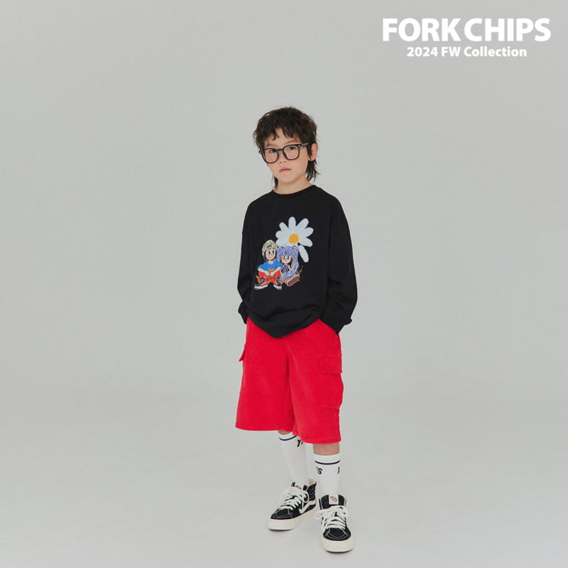 Fork Chips - Korean Children Fashion - #discoveringself - Hunter Corduroy Half Pants - 11