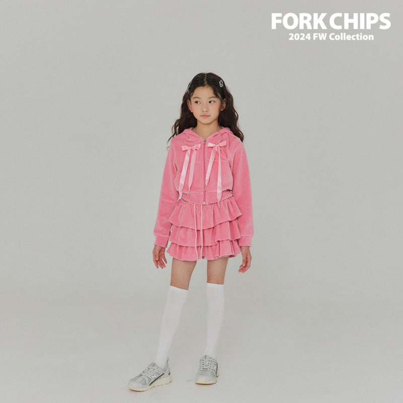 Fork Chips - Korean Children Fashion - #discoveringself - High Teen Hood Zip-up - 5