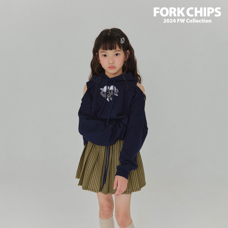 Fork Chips - Korean Children Fashion - #discoveringself - Love Chain Hood Top - 3