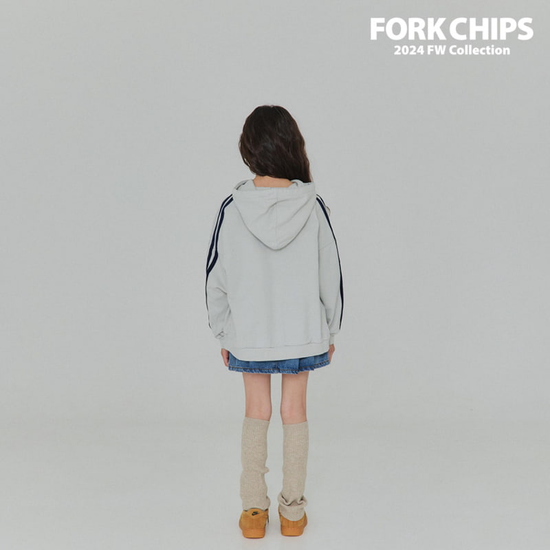 Fork Chips - Korean Children Fashion - #fashionkids - Line Mix Hood Top - 10