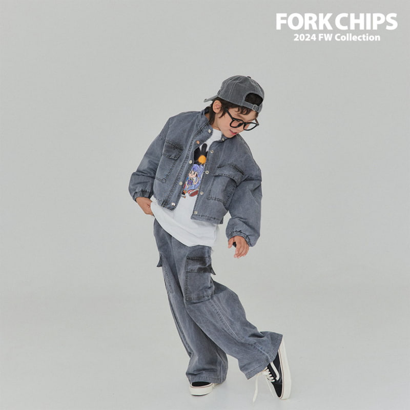 Fork Chips - Korean Children Fashion - #fashionkids - Working Cargo Pants - 6