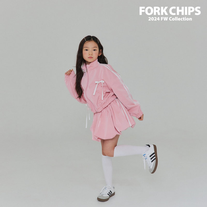 Fork Chips - Korean Children Fashion - #fashionkids - Silky Tape Zip-up - 11