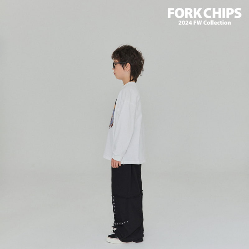 Fork Chips - Korean Children Fashion - #fashionkids - Cross Eyelet Pants - 5