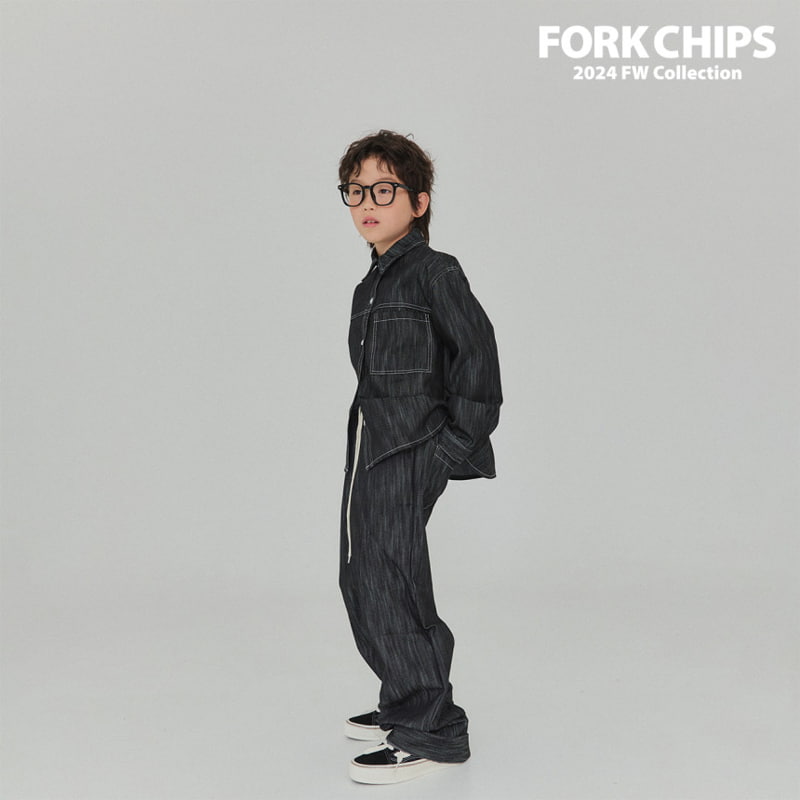 Fork Chips - Korean Children Fashion - #fashionkids - Ov Roll-up Pants - 3