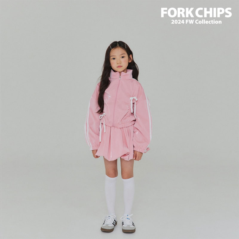 Fork Chips - Korean Children Fashion - #kidsshorts - Silky Tape Zip-up - 12