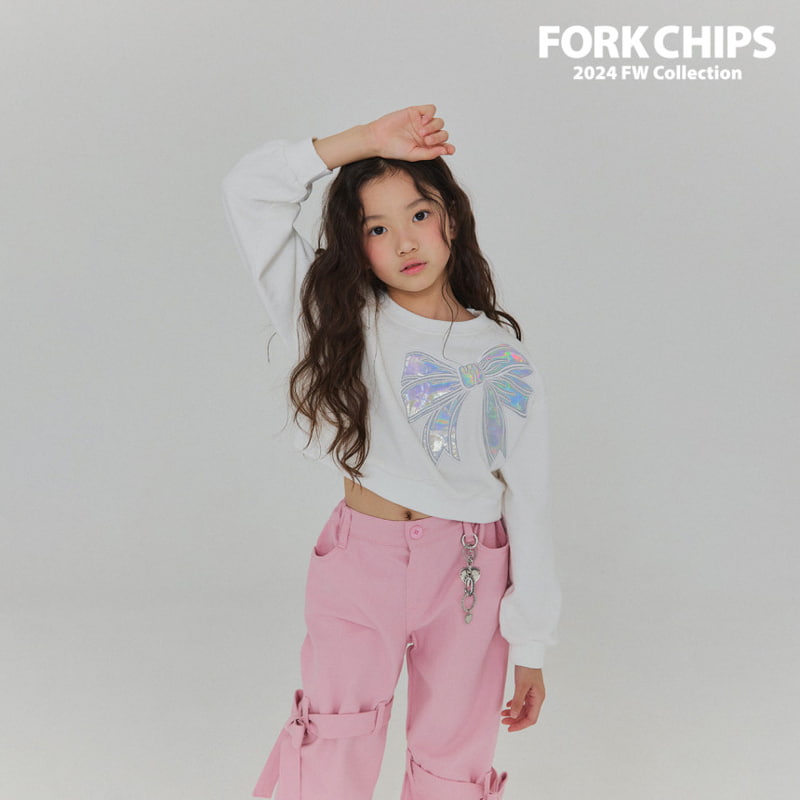 Fork Chips - Korean Children Fashion - #kidsshorts - Strap Wide Pants - 11