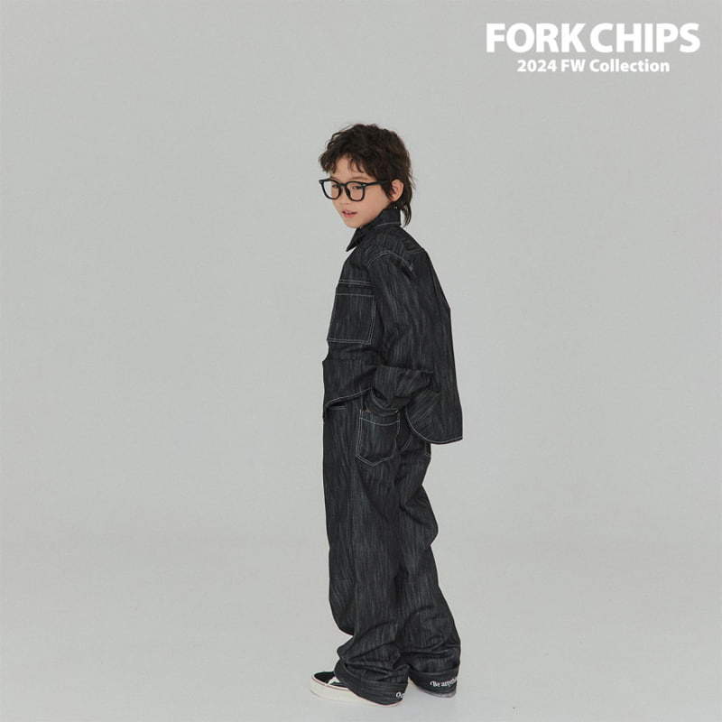 Fork Chips - Korean Children Fashion - #fashionkids - Ov Roll-up Pants - 4