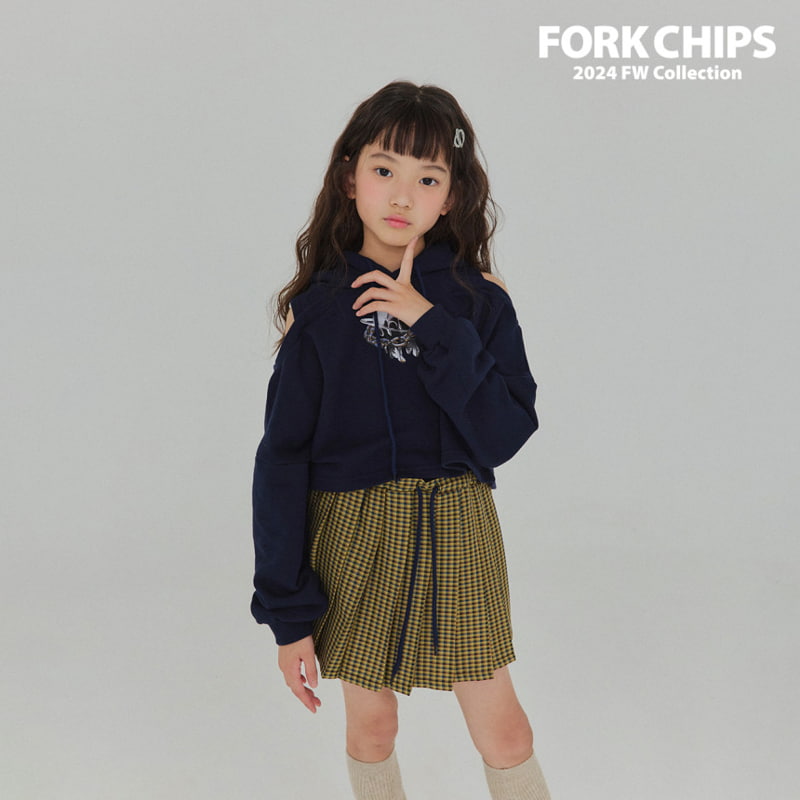 Fork Chips - Korean Children Fashion - #kidsshorts - Love Chain Hood Top - 5