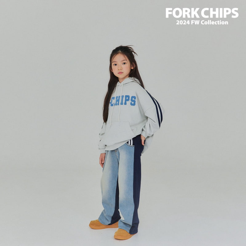 Fork Chips - Korean Children Fashion - #kidsstore - Line Mix Hood Top - 12