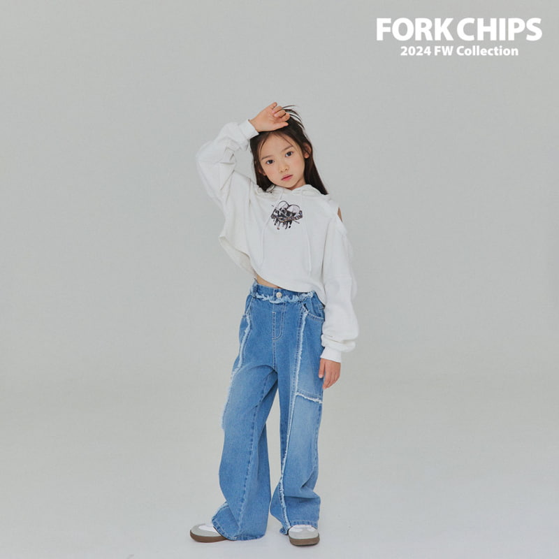 Fork Chips - Korean Children Fashion - #kidsstore - Tessel Denim Pants - 7