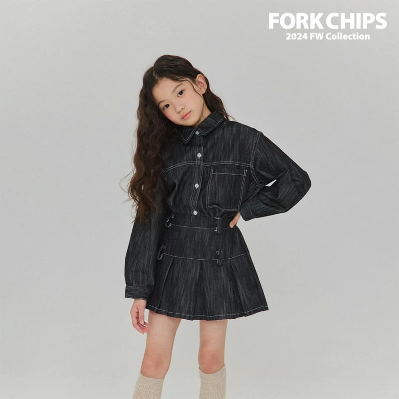 Fork Chips - Korean Children Fashion - #kidsstore - Ov Stitch Shirt - 2