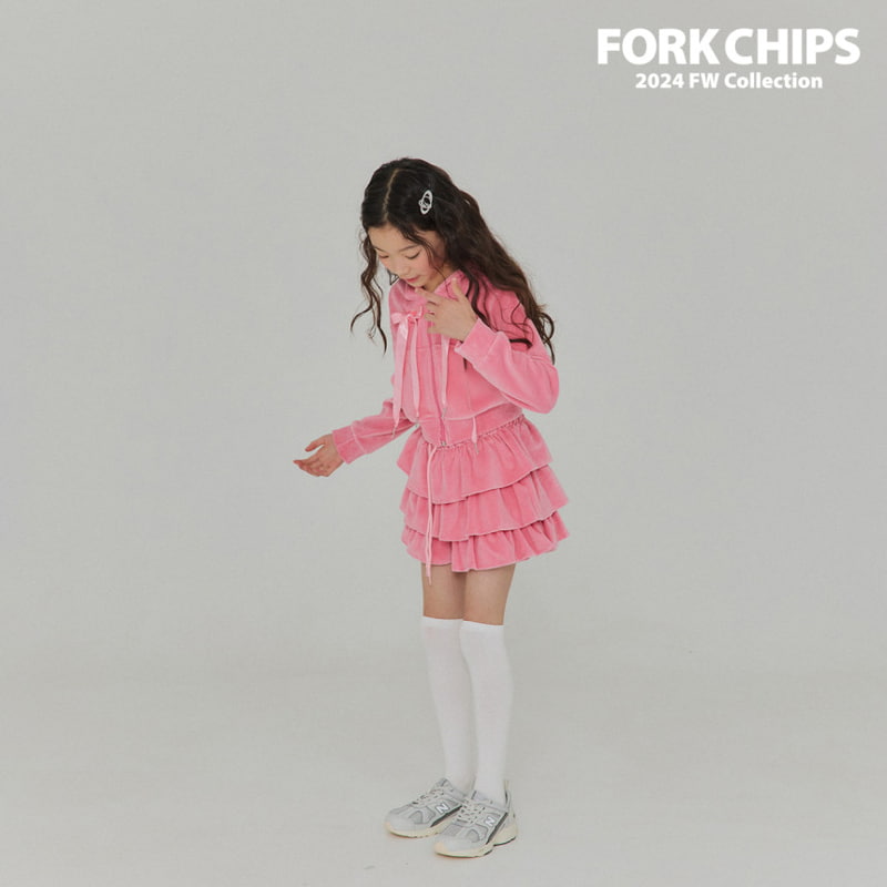 Fork Chips - Korean Children Fashion - #kidsstore - High Teen Hood Zip-up - 8