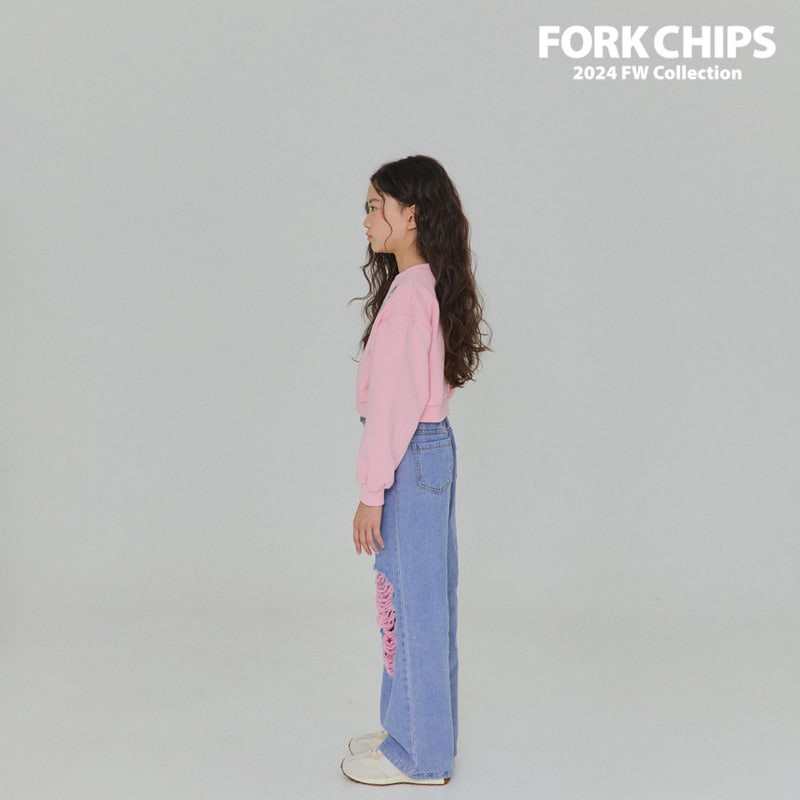 Fork Chips - Korean Children Fashion - #kidsstore - Punky Vintage Denim Pants - 5