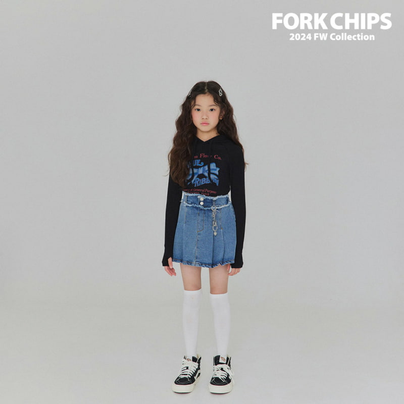 Fork Chips - Korean Children Fashion - #kidzfashiontrend - Over Denim Skirt - 6