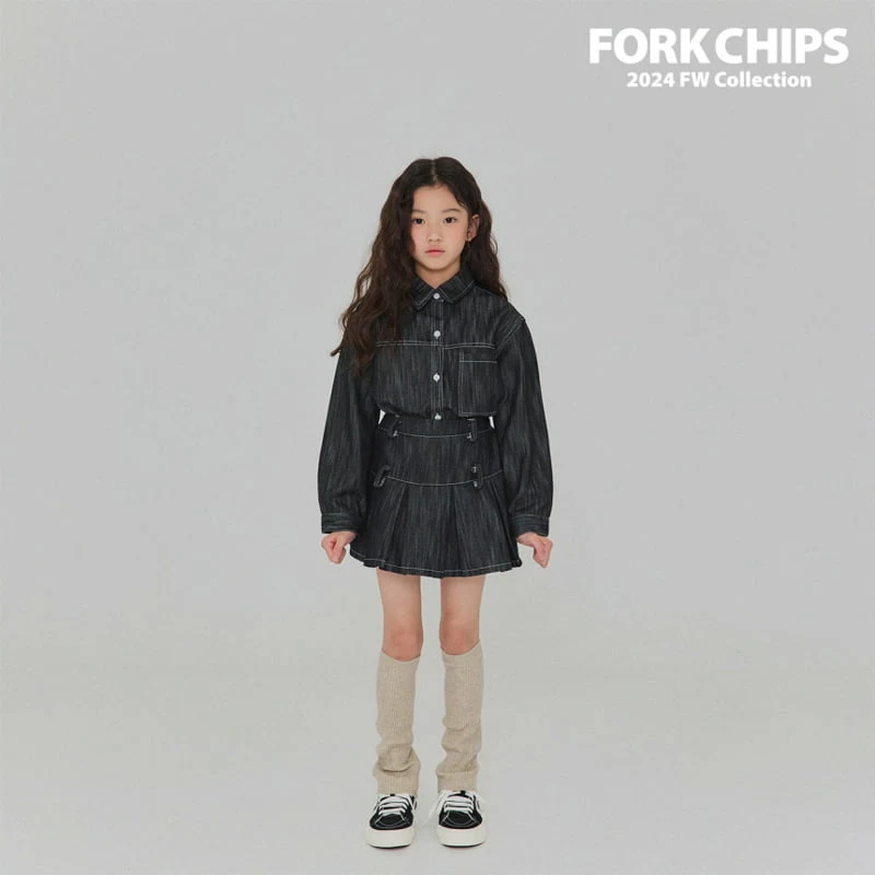 Fork Chips - Korean Children Fashion - #kidzfashiontrend - Ov Stitch Shirt - 3