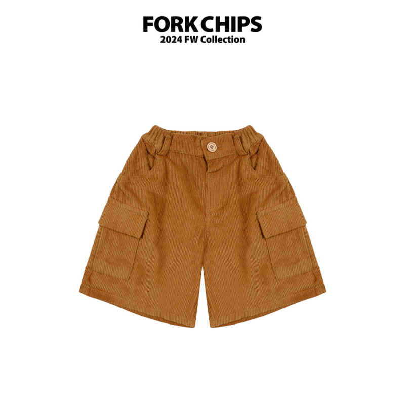 Fork Chips - Korean Children Fashion - #kidzfashiontrend - Hunter Corduroy Half Pants