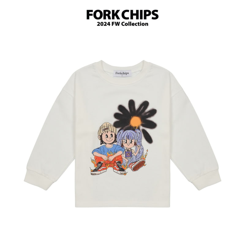 Fork Chips - Korean Children Fashion - #kidzfashiontrend - Daisy Tee