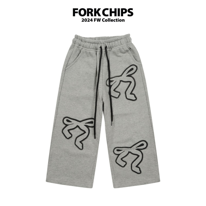 Fork Chips - Korean Children Fashion - #littlefashionista - Spray Wide Pants