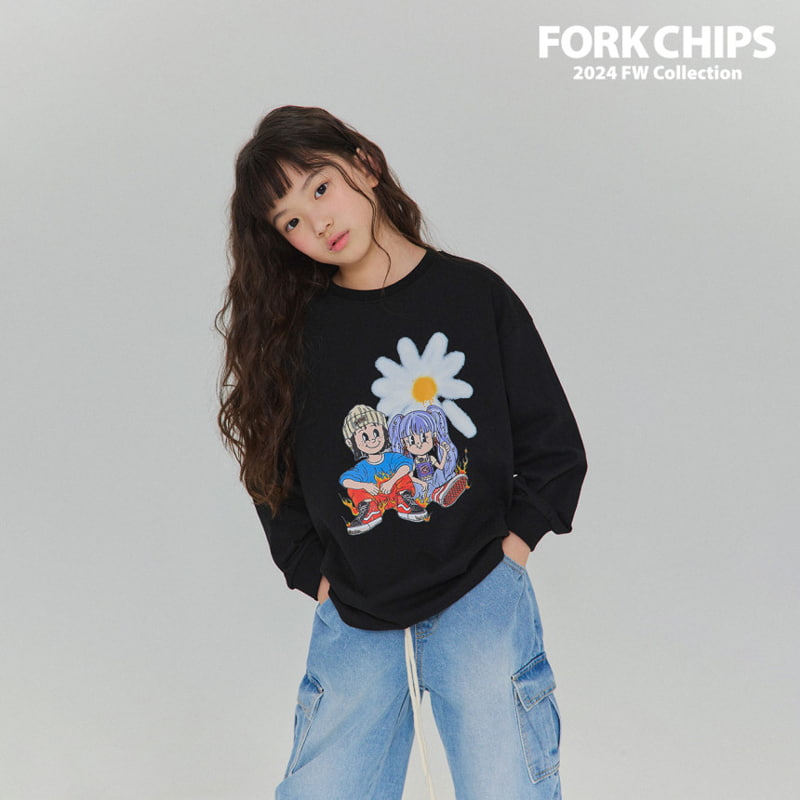 Fork Chips - Korean Children Fashion - #littlefashionista - Celeb Ribbon Denim Pants - 9