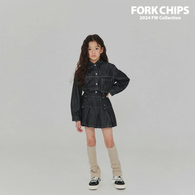 Fork Chips - Korean Children Fashion - #littlefashionista - Ov Stitch Shirt - 5