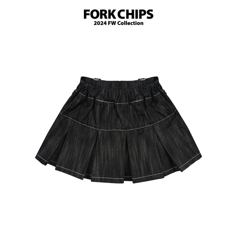 Fork Chips - Korean Children Fashion - #littlefashionista - Ov Belt Skirt - 12