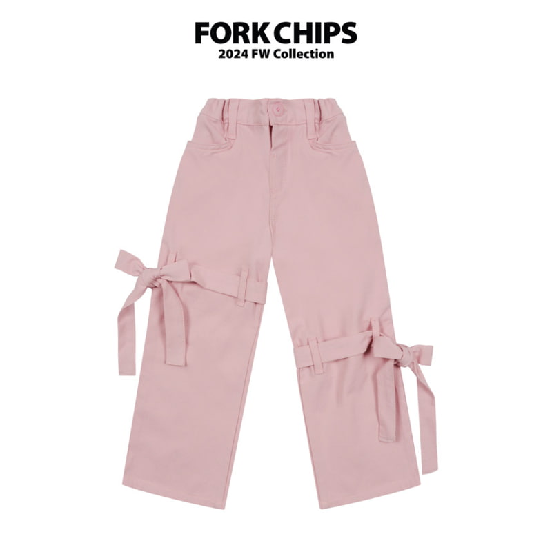 Fork Chips - Korean Children Fashion - #magicofchildhood - Strap Wide Pants - 2