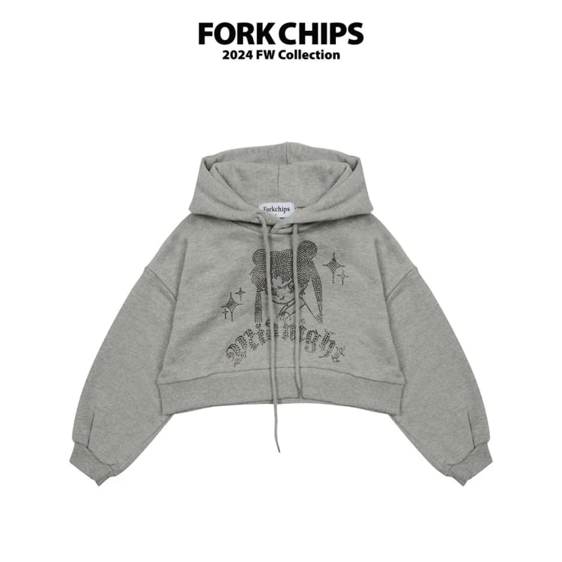 Fork Chips - Korean Children Fashion - #magicofchildhood - Midnight Hood Top