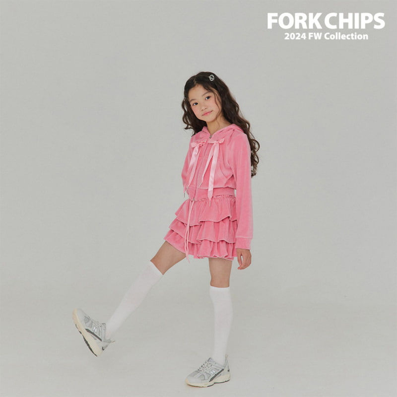 Fork Chips - Korean Children Fashion - #magicofchildhood - High Teen Hood Zip-up - 12