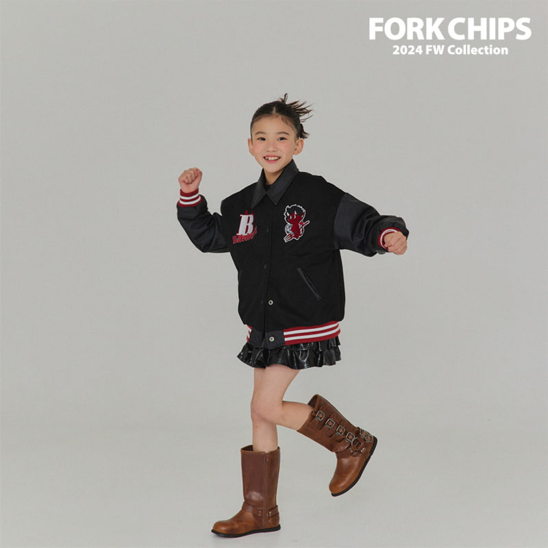 Fork Chips - Korean Children Fashion - #magicofchildhood - Devil Baseball Jumper - 8