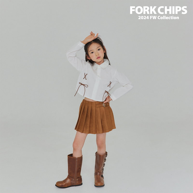 Fork Chips - Korean Children Fashion - #minifashionista - Smooth Belt Skirt - 2