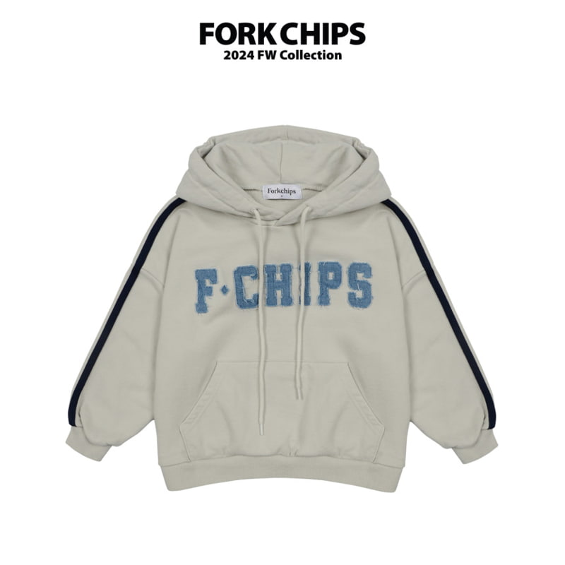 Fork Chips - Korean Children Fashion - #minifashionista - Line Mix Hood Top