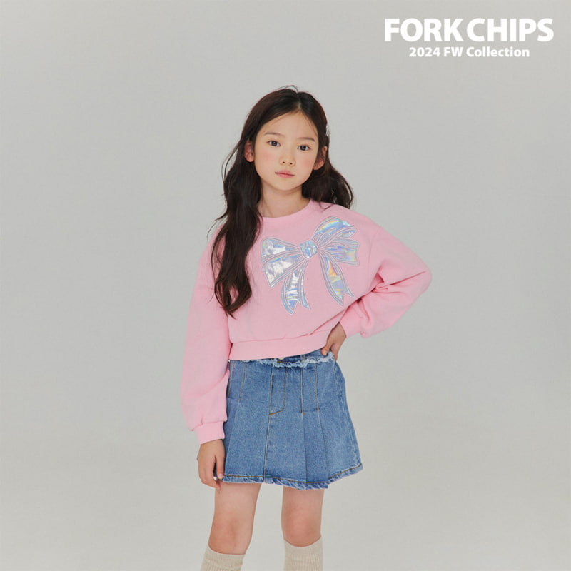 Fork Chips - Korean Children Fashion - #minifashionista - Over Denim Skirt - 10