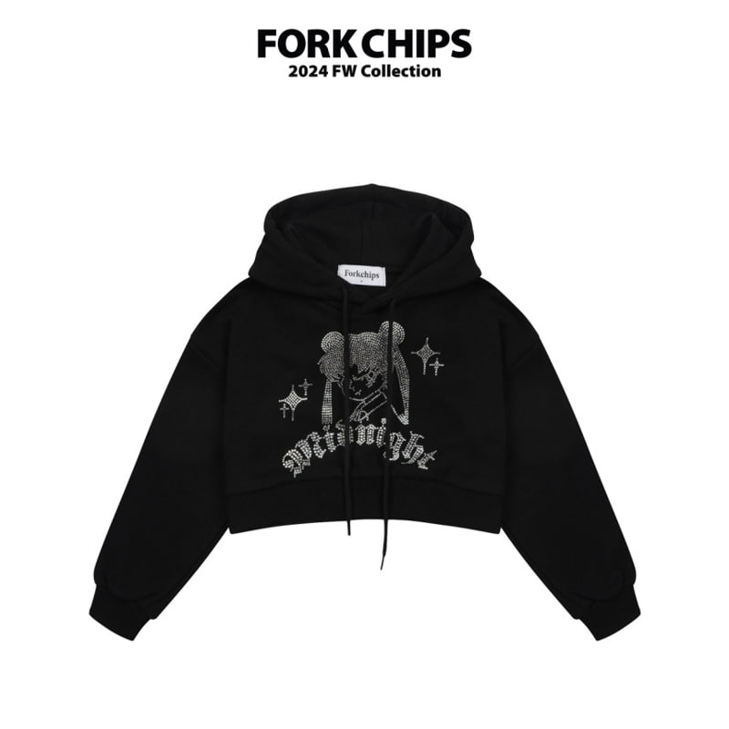 Fork Chips - Korean Children Fashion - #minifashionista - Midnight Hood Top - 2