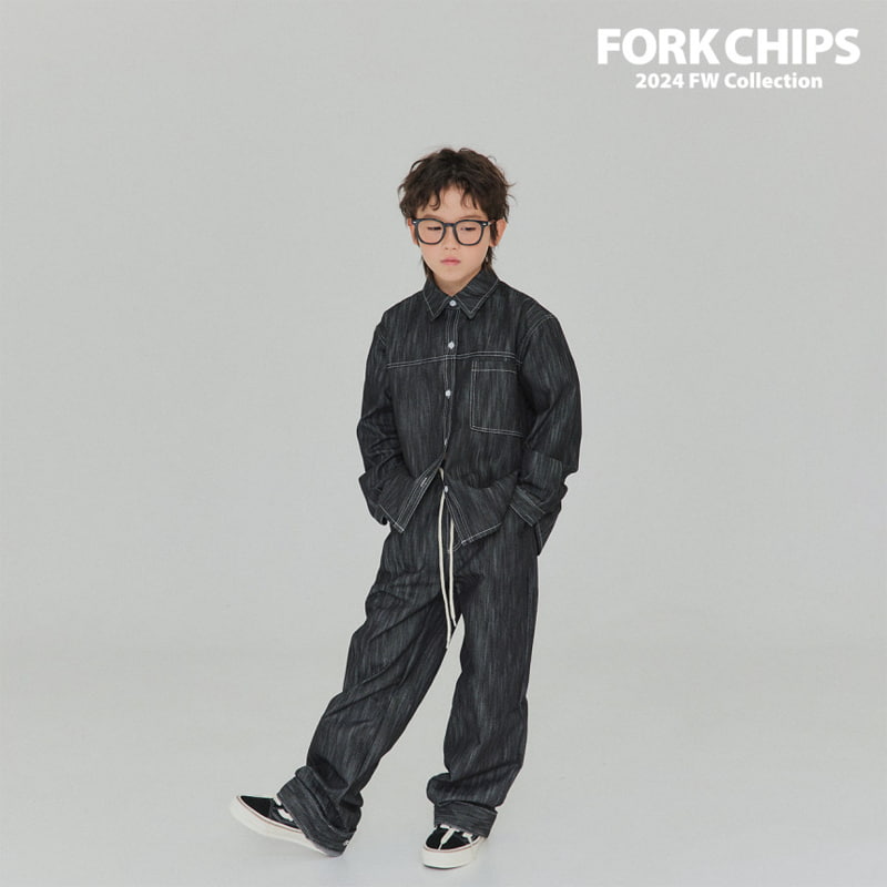 Fork Chips - Korean Children Fashion - #minifashionista - Ov Roll-up Pants - 10