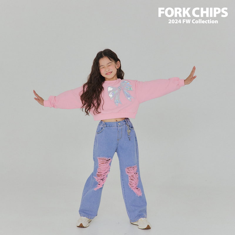 Fork Chips - Korean Children Fashion - #minifashionista - Punky Vintage Denim Pants - 10