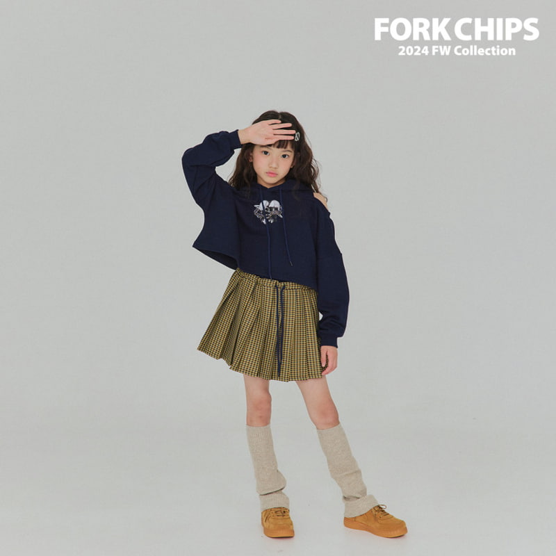 Fork Chips - Korean Children Fashion - #minifashionista - Over Wrap Check Skirt - 9