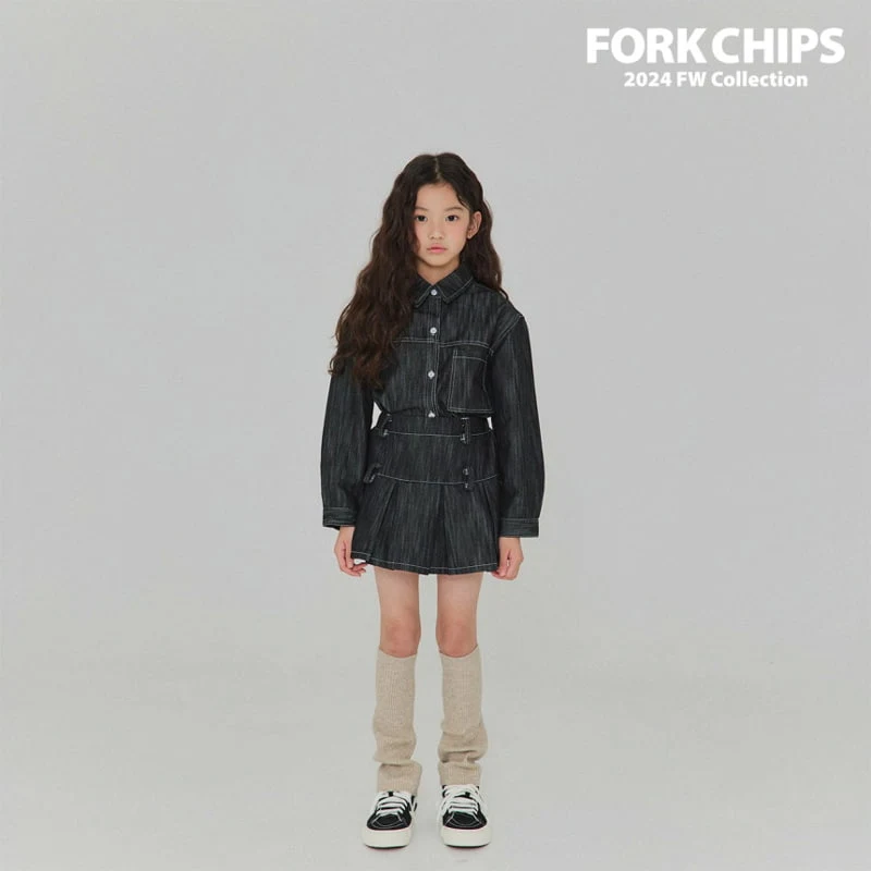 Fork Chips - Korean Children Fashion - #prettylittlegirls - Ov Stitch Shirt - 8