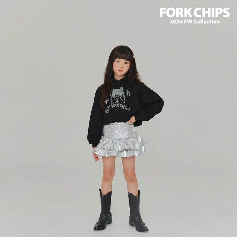 Fork Chips - Korean Children Fashion - #prettylittlegirls - Midnight Hood Top - 3