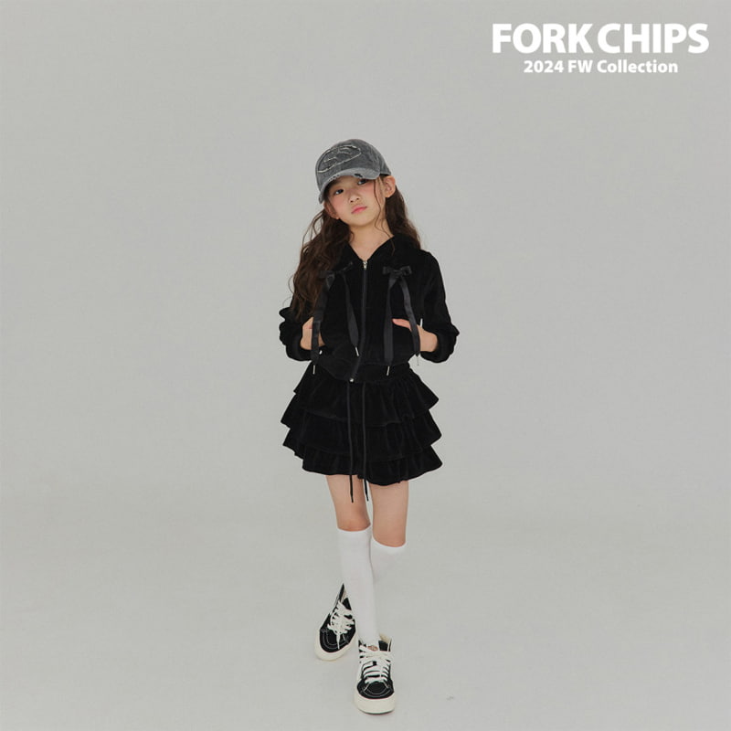 Fork Chips - Korean Children Fashion - #prettylittlegirls - High Teen Cancan Skirt - 12