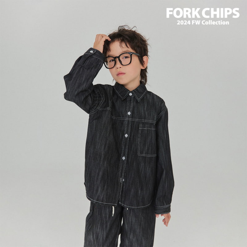 Fork Chips - Korean Children Fashion - #prettylittlegirls - Ov Roll-up Pants - 11