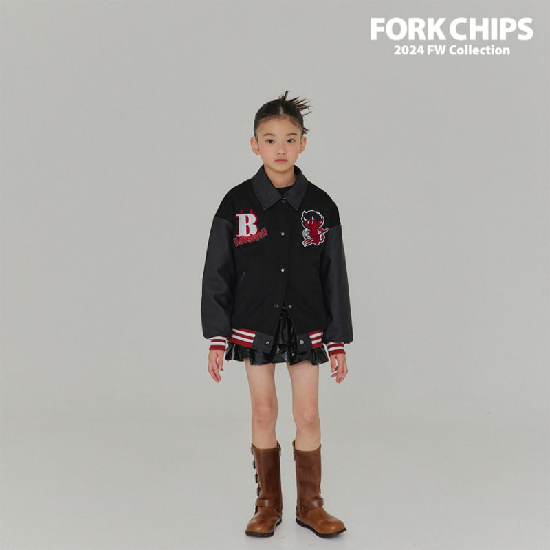 Fork Chips - Korean Children Fashion - #prettylittlegirls - Devil Baseball Jumper - 10