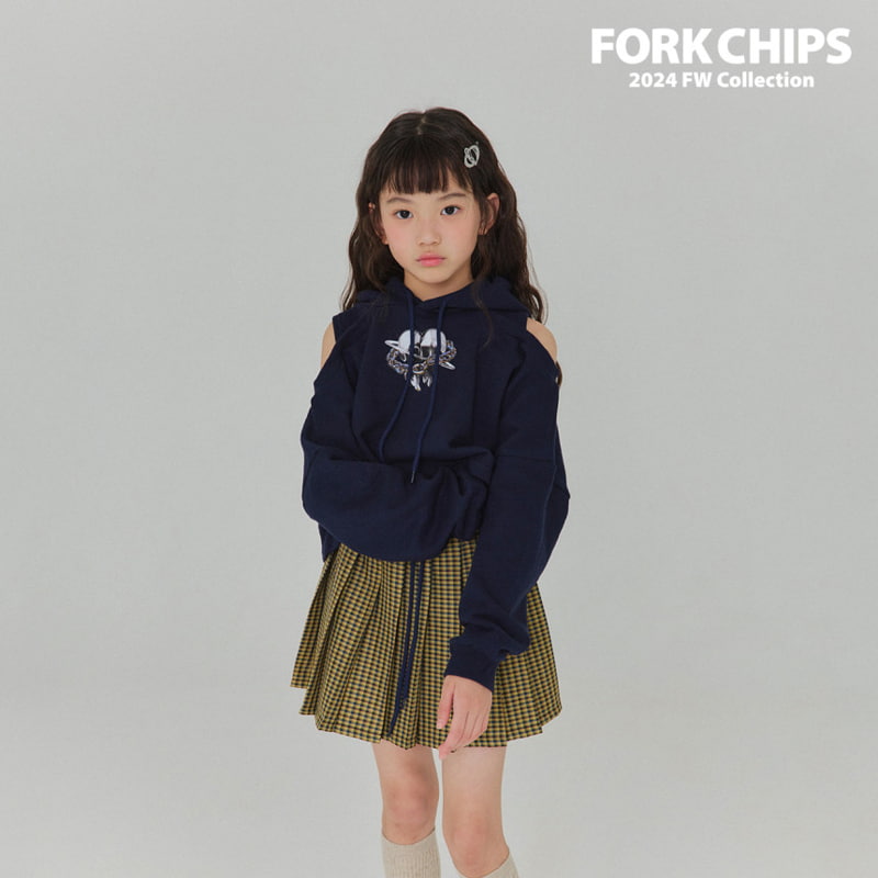 Fork Chips - Korean Children Fashion - #prettylittlegirls - Over Wrap Check Skirt - 10