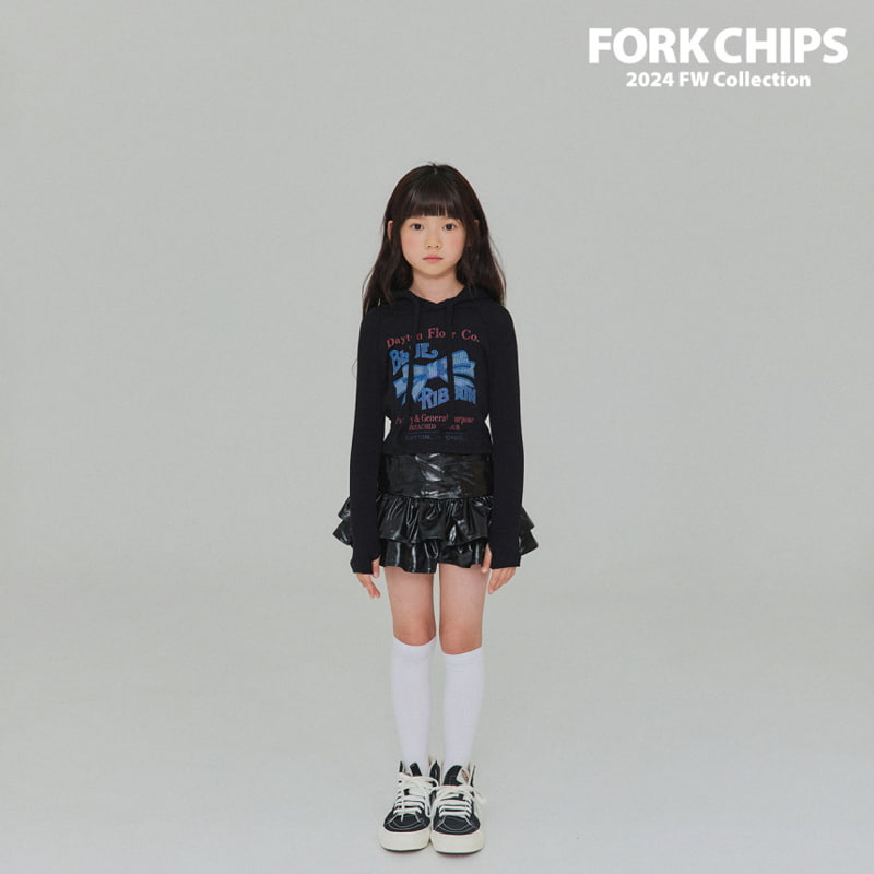 Fork Chips - Korean Children Fashion - #stylishchildhood - Blue Ribbon Hood Top - 8