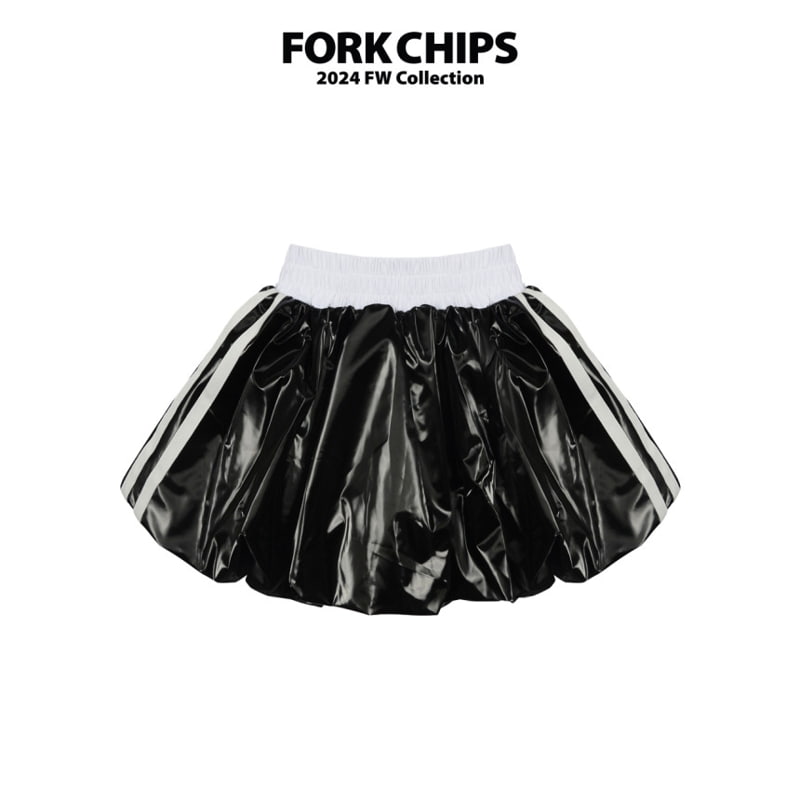 Fork Chips - Korean Children Fashion - #stylishchildhood - Silky Balloon Skirt - 2