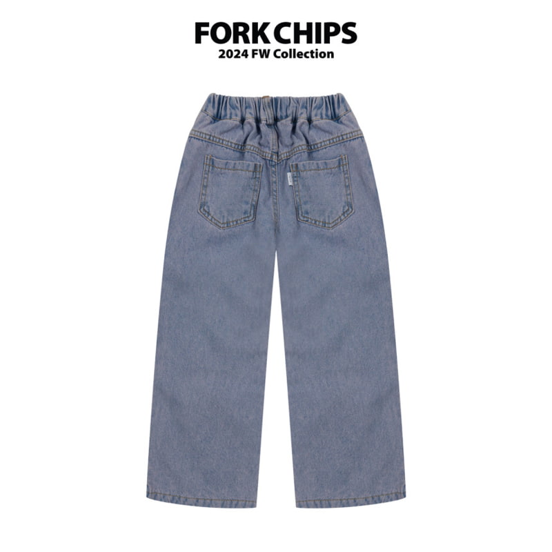 Fork Chips - Korean Children Fashion - #todddlerfashion - Punky Vintage Denim Pants - 12