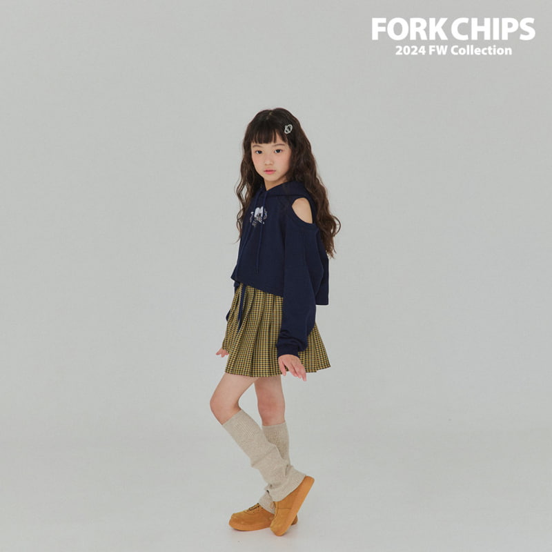 Fork Chips - Korean Children Fashion - #todddlerfashion - Over Wrap Check Skirt - 11