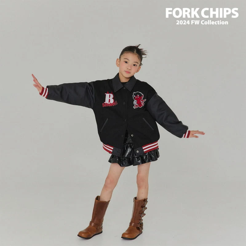 Fork Chips - Korean Children Fashion - #toddlerclothing - Devil Baseball Jumper - 12