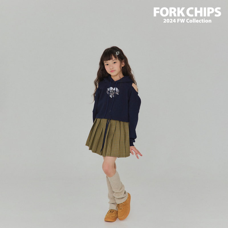 Fork Chips - Korean Children Fashion - #toddlerclothing - Over Wrap Check Skirt - 12