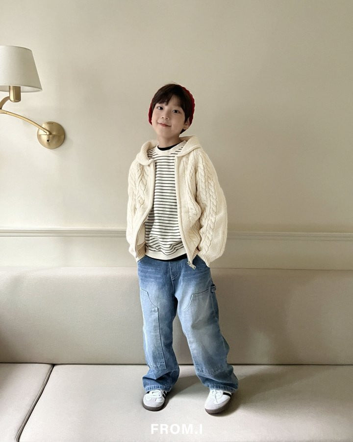 From I - Korean Children Fashion - #childrensboutique - Shawl Collar Twist Zip-up Jacket - 10