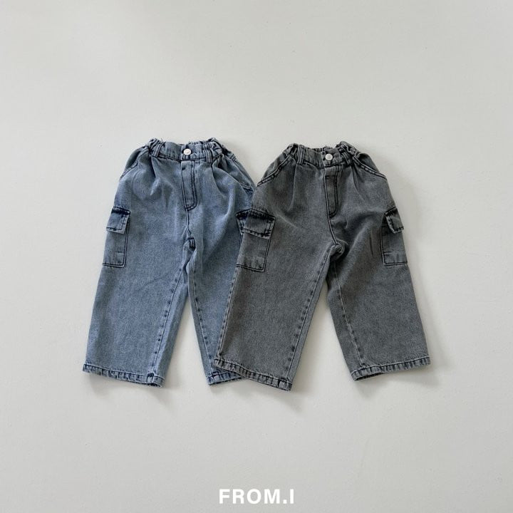 From I - Korean Children Fashion - #minifashionista - Cargo Denim Pants